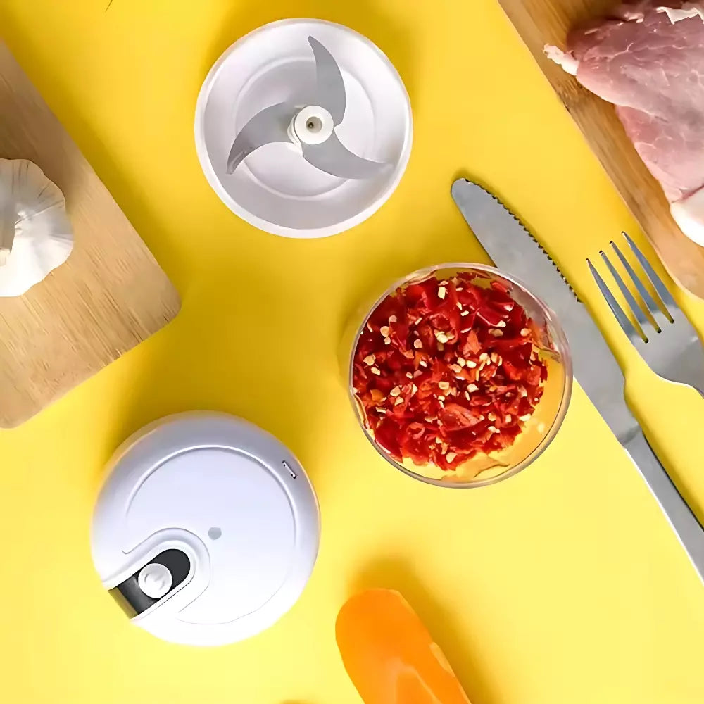 Kit 2 Mini Triturador e Processador De Alimentos Elétrico Portátil