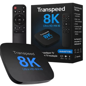 TV Box Android Transpeed 8K 64 GB - Eficiente, Prática e Portátil